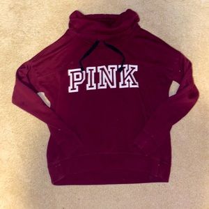 PINK Scrunch Neck Hoodie